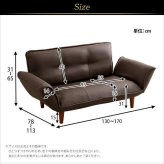 ソファベッド コンパクトカウチソファ Rugano-ルガーノ- ポケットコイル リクライニング レザー風 日本製 インテリア ソファ sofa ソファー カウチソファ 合成皮革 寝具 ソファーベッド リビングソファ 家具 スチール ウレタン アイボリー 新生活
