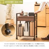 ワゴン 引き出し付き リンツ IWT-210 下ワゴン サイドワゴン サイドラック キッチンワゴン キャスター付き 下 テーブル下 収納 スリム コンパクト 北欧 ブラウン ブラック シンプルなデザインでキッチン リビング 引き出し付きワゴン オフィス 新生活