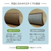 夏ラグ 夏用カーペット い草ラグ 花ござ カーペット 格子柄 ナチュラル シンプル 和室 抗菌防臭 消臭 お手入れ簡単 夏快適さらさら 江戸間4.5畳 (約261×261cm） 新生活