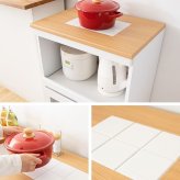 レンジ台 キッチン収納 キッチンラック Semplice センプリチェ 完成品 レンジラック 炊飯器ラック 台所収納 ナチュラルカントリー キッチンキャビネット キッチンチェスト 台所ラック 炊飯器収納 引き出し ナチュラル キャスター ：