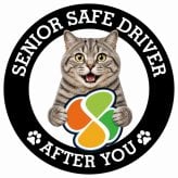 カーサイン 高齢者マーク SENIOR SAFE DRIVER マンクス ステッカー シール 直径13cm 肉球 日本製 車