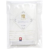 今治きらめき ハンドタオル 袋入 [26-0545-032] IMT52050P 日本製 綿100 純白 金糸 銀糸 豪華 気品 高吸水 ミニタオル ハンカチ ギフト プレゼント プチギフト 粗品 ノベルティ