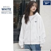 Reebok リーボック ジップパーカー レディース メンズ rm-6105 スウェットパーカー フルジップ 長袖 フーディー 裏起毛 暖かい ロゴ 刺繍 ビッグシルエット オーバーサイズ 羽織り スポーティ カジュアル M L LL 2026FW Karlas 別注