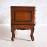 テレビ台 テレビボード 幅105cm アンティーク おしゃれ ローボード 完成品 TV台 木製 引き出し 脚付き 収納家具 天然木 彫刻 PALMAアンティークブラウン マホガニーのTVボード105 ヨー 新生活