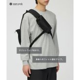 snowpeak Grid Sling Bag ボディバッグ ウエストバッグ 大容量 普段使い 使いやすい シンプル レディース メンズ ギフト プレゼント ブラック 100261sb07