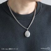 ステンレス ロケットネックレス HIPHOP ダブル喜平チェーンネックレス ロケットペンダント マリアネックレス 写真 記念 思い出 50cm 60cm ゴールドネックレス 18KGP シルバー 6面カット 聖母 メンズ 男性 金属アレルギー対応