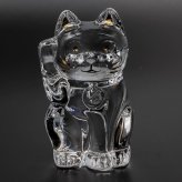 名入れ バカラ まねき猫 2607786 Baccarat 招き猫 クリスタル 置物 フィギュリン オーナメント クリア ゴールド 正規品 金運 商売繁盛 開店祝い 新築祝い 誕生日 還暦祝い ギフト プレゼント