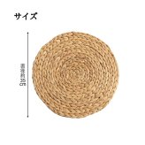 クッション ウォーターヒヤシンス 天然素材 丸型 円形 40丸cm