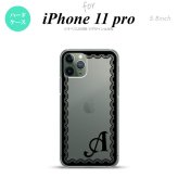 iPhone11Pro iPhone11 Pro スマホケース ハードケース レース 黒 +アルファベット メンズ レディース nk-i11p-362i