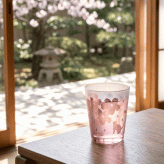猫とお花見気分の桜グラス さくら 春 ねこ プレゼント ギフト 記念日 誕生日 母の日 父の日 クリスマス ピンク バレンタイン