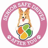 カーサイン 高齢者マーク SENIOR SAFE DRIVER スムースコリー ステッカー シール 直径13cm 肉球 日本製 車