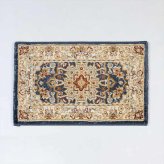 ラグ カーペット 玄関 屋内 屋外 輸 入 ネカル アイボリー 約50×80cm 長方形 民族調 エスニック モダン シンプル オールシーズン 丈夫 50×80cm ルカス ブルー 新生活