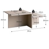 センターテーブル 幅87cm×奥行52cm×高さ36.4?26.4cm MDF メラミン 組立品 置くだけでお部屋をセンスアップします 自分好みにアレンジしやすいのも魅力的です グレージュ ストーン マーブルホワイト ストーングレー