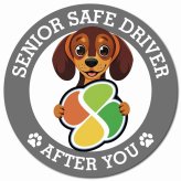 カーサイン 高齢者マーク SENIOR SAFE DRIVER ダックスフンド マグネット 強力 直径13cm 肉球 日本製 車 ステッカー