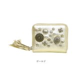 ペルケ カード入れ perche 80-06-0010 通販 カードケース ジャバラ 本革 ミニウォレット ミニ財布 スキミング防止 コンパクト 大容量 じゃばら財布 レザーウォレット レディース 小銭入れ付き おしゃれ かわいい スタッズ ジッパー財布