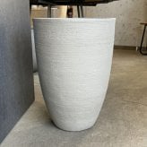 鉢カバー おしゃれ 大型 17号 13号 L M サイズ 植木鉢 KONTON コントン ソンク ラウンドトール 丸型 縦長 背が高い ポリレジン 軽量 屋外 室内 高級 北欧 モダン ナチュラル 観葉植物用 シンボルツリー サボテン 多肉植物 特大 玄関 プランター 底穴なし チャコールグレー