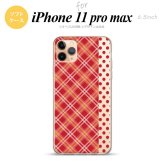 iPhone11ProMax iPhone11pro max スマホケース ソフトケース タータン ドット 赤 メンズ レディース nk-i11pm-tp1531