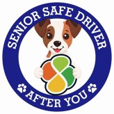 カーサイン 高齢者マーク SENIOR SAFE DRIVER ジャックラッセルテリア ステッカー シール 直径13cm 肉球 日本製 車