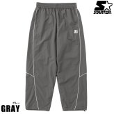 STARTER スターター トラックパンツ メンズ レディース sbm-6254 ナイロン タスラン メッシュ裏地 パイピング 切替 イージーパンツ ロゴ 刺繍 ドローコード シャカパン ルーズ ストリート ヒップホップ ダンス カジュアル M L XL 2026FW Karlas