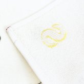 スヌーピー ミニタオル アイコン(S) イニシャル アイボリー ハンカチ SNOOPY