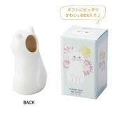 フラワースタンド ペン立て ネコ 磁器製 おしゃれ インテリア 雑貨 置物 ペルシャ 猫 グッズ デスク周り 収納 小物入れ 文房具 卓上 収納ケース かわいい ギフト プレゼント セトクラフト