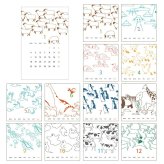 カレンダー 2027 卓上 MATOKA マトカ レディース 女性 おしゃれ 令和9年 マンスリー 月曜始まり 1月始まり デスクカレンダー 木製 スタンド かわいい 大人可愛い イラスト 動物 アニマル 犬 羊 ひつじ ゴッホ 名画 美術 アート 篠原まやこ イラスト コンパクト インテリア