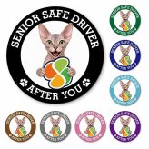 カーサイン 高齢者マーク SENIOR SAFE DRIVER ドンスコイ マグネット 強力 直径13cm 肉球 日本製 車 ステッカー