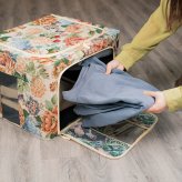 ゴブラン調窓付き収納ボックス
