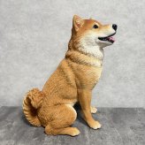 置物 お座りにっこり柴犬 大 グッズ 高さ52.5cm woobia ウービア 大きい 大型 おしゃれ ガーデン インテリア オブジェ 可愛い プレゼント 北欧 玄関 雑貨 動物 モダン 庭 ギフト 屋外 家 リアル 玄関先 ガーデンオーナメント ガーデニング 犬 いぬ 柴