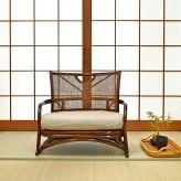 座椅子 あぐら ラタンチェア ローチェア rattan 椅子 リラックス フロアチェア ラウンジチェア パーソナルチェア イージーチェア ベージュ ナチュラル インテリア 和風 日本 畳 ひとり暮らし リビングチェア 北欧 おしゃれ 洋室 和室 ギフト