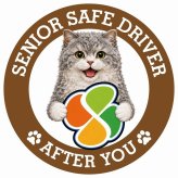 カーサイン 高齢者マーク SENIOR SAFE DRIVER セルカークレックス ステッカー シール 直径13cm 肉球 日本製 車