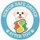 カーサイン 高齢者マーク SENIOR SAFE DRIVER マルーキー マグネット 強力 直径13cm 肉球 日本製 車 ステッカー
