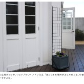 ガーデン エクステリア プランター台付フェンス スリムタイプ 「グラフ」 フェンス ゲート 扉 アイアン ガーデニング 枠 柵 仕切り 目隠し 格子 ベランダ つる 薔薇 バラ 朝顔 園芸 ラティス つるバラ 庭 屋外 新生活