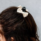 バンスクリップ リボン 小さめ 通販 Rora プチドット ヘアアクセサリー 髪飾り ヘアアレンジ かわいい ドット柄 キッズ 子供用 女の子 ママ 姉妹 リンクコーデ お揃い 上品 カジュアル フォーマル 入学式 卒園式 キッズファッション