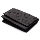 ボッテガヴェネタ 名刺入れ メンズ レディース イントレチャート カードケース BOTTEGA VENETA ダークブラウン フォンダン 本革 ラムレザー ビジネス 名刺ケース カードホルダー 133945 V3UN1 2145