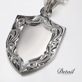 ハワイアンジュエリー ネックレス イニシャル シルバー ネックレス 刻印 無料 誕生石入れ可 エンブレム シルバー925 ギフトラッピング可能 チェーン 長さ選べる メンズ レディース プレゼント ハロウィン 【品番：CG-SP315】