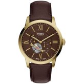 フォッシル FOSSIL 腕時計 メンズ TOWNSMAN アナログ 自動巻き ブラウン レザーウォッチ ME3286【2026 新作】