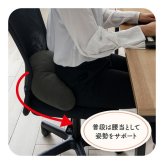 デスク チェア オフィス ワーク サポート クッション 腰 姿勢 お昼寝 腰当 約45×30cm