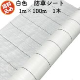 防草シート 白色（サンホワイト） 1m×100m 1本 抗菌剤入り UV剤入り  反射シート 草抑え 除草シート 雑草防止シート 雑草対策 農業資材 太陽光 環境制御 防ぐ 作物 野菜 果物 畑 農業 農園 農家 園芸 マルチング 温度抑制