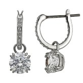 スワロフスキー swarovski ピアス Stilla ドロップピアス ラウンドカット 5636717 スティラ フープピアス アクセサリー レディース シルバー+ホワイト 海外正規品