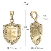 ゴールド ネックレス ハワイアンジュエリー ネックレス イニシャル イエローゴールド ネックレス 刻印 無料 誕生石入れ可 エンブレム型 イニシャル 14k k14カットあずきチェーン太1.4mm ギフトラッピング可能 プレゼント ハロウィン 【品番：CG-GP111-CH1020】