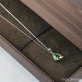 高品質 グリーンサファイア ネックレス 1.64ct プラチナ Pt900 ペンダント ダイヤモンド シンプル エレガント レディース 宝石 グリーン サファイア ジュエリー 9月 誕生石 記念日 プレゼント