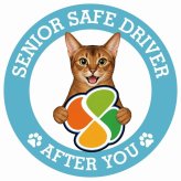 カーサイン 高齢者マーク SENIOR SAFE DRIVER アビシニアン ステッカー シール 直径13cm 肉球 日本製 車