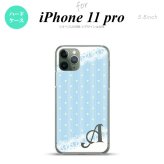 iPhone11Pro iPhone11 Pro スマホケース ハードケース ドット レース C 水色 +アルファベット メンズ レディース nk-i11p-1617i
