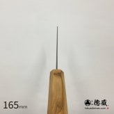 菜切ステンレス包丁　165mm 両刃 銀紙三号 オリーブ八角柄 梨地仕上げ 日本製 徳蔵刃物 【TOKUZO KNIVES】 JAPAN Kitchen Knives 包丁 ほうちょう ホウチョウ 切れ味 家庭用 野菜 両刃 お手入れ簡単 錆に強い プレゼント ギフト 贈り物 一生モノ ステンレス INOX・イノックス