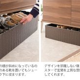 収納家具 ラック あす楽 ラタンシューズカート シューズワゴン シューズ 玄関収納 棚 収納 靴箱 下駄箱 パンプス キャスター おしゃれ 可愛い ホワイト ダークブラウン