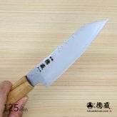 ステンレス切付ペティナイフ　125mm 銀三 梨地仕上げ オリーブ八角柄 日本製 徳蔵刃物 【TOKUZO KNIVES】 JAPAN Kitchen Knives 包丁 切れ味 家庭用 万能 錆に強い 両刃 プレゼント ギフト 贈り物 一生モノ