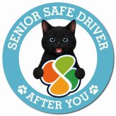 カーサイン 高齢者マーク SENIOR SAFE DRIVER 黒 マグネット 強力 直径13cm 肉球 日本製 車 ステッカー