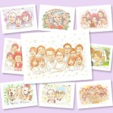 記念日の記念に、見ると笑顔になる似顔絵を贈りませんか。大切なお祝いにも安心してご注文いただけます。 贈り物 手描き 似顔絵 名入れ ギフト プレゼント 記念日 誕生日 長寿 家族 大人数 親族 世代 家族全員 兄弟 修正無料 下書き確認 名入れ サプライズ そっくり 親孝行 一生もの 集合 一生もの 記念撮影代わり 大人数 大家族 節目 メモリアル 応援 ホワイトデー 色紙 大量注文