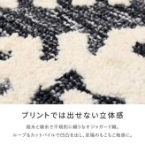 ラグ ウレタン入り 厚手 ふっくら クッション性 ラグマット 小さめ 小さい 前 リビング 敷物 シェニール糸 ジャガード織り 裏面滑り止め付き インド おしゃれ モノトーン ポップ カジュアル 70×120cm ポリエステル インテリア 柔らか 綿